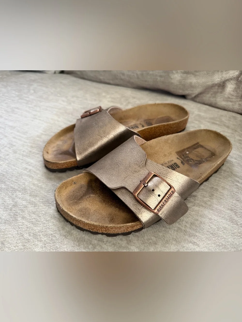 Birkenstock Catalina Grace Taupe Slip On Sandals Size 40/260/Ladies 9